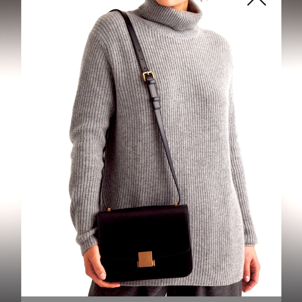 Quince Italian Leather Box Shoulder Bag